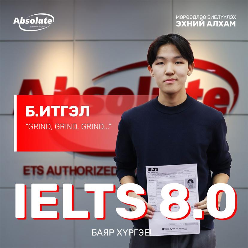 IELTS 8.0 Itgel B.