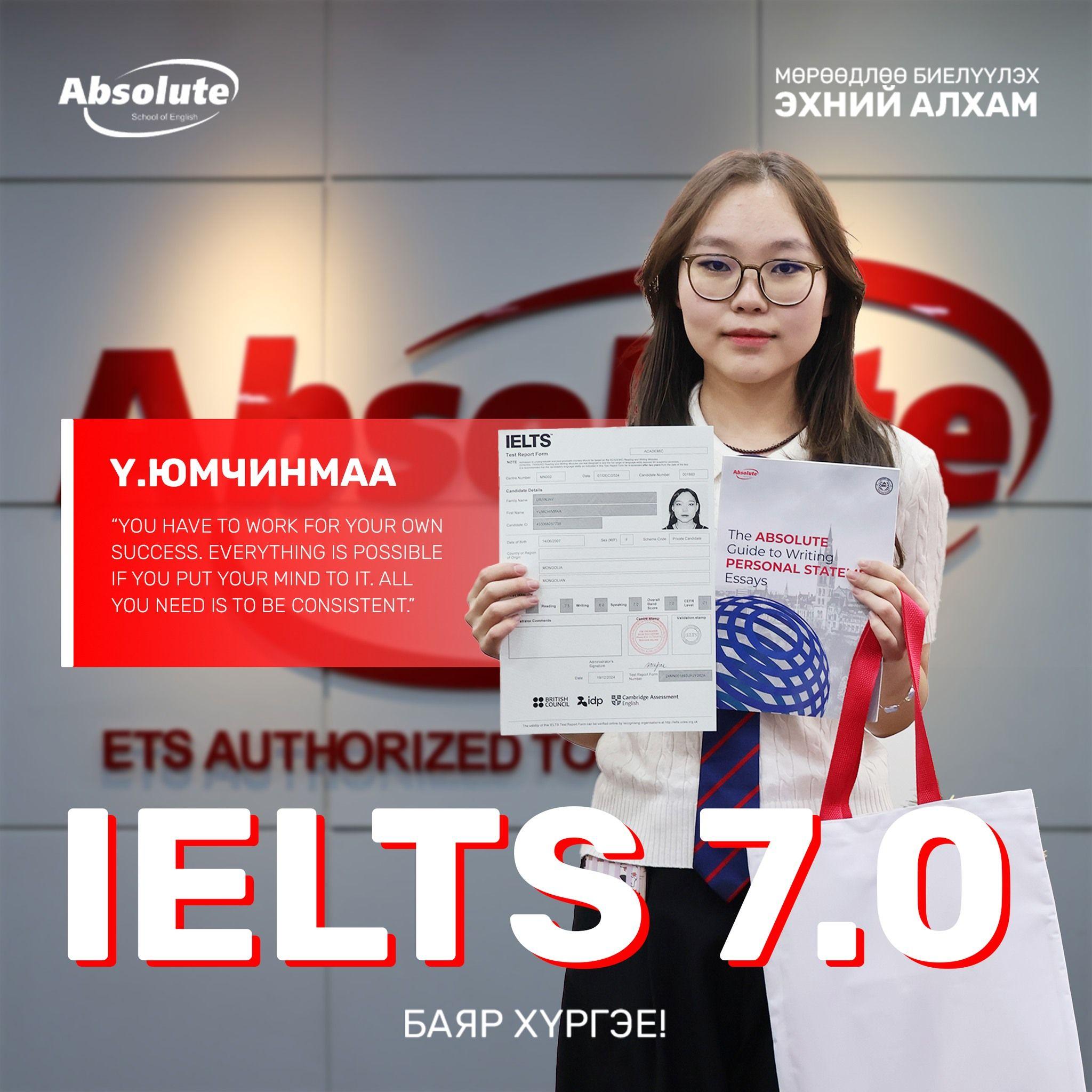 IELTS 7.0 Yumchinmaa U.