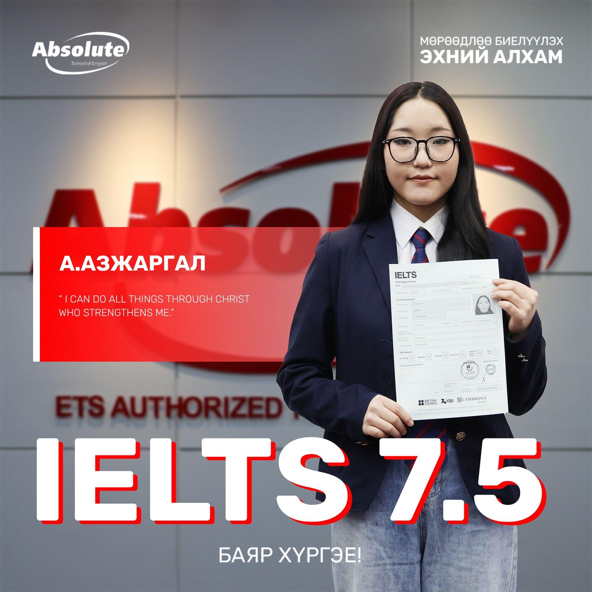 IELTS 7.5 Azjargal A.